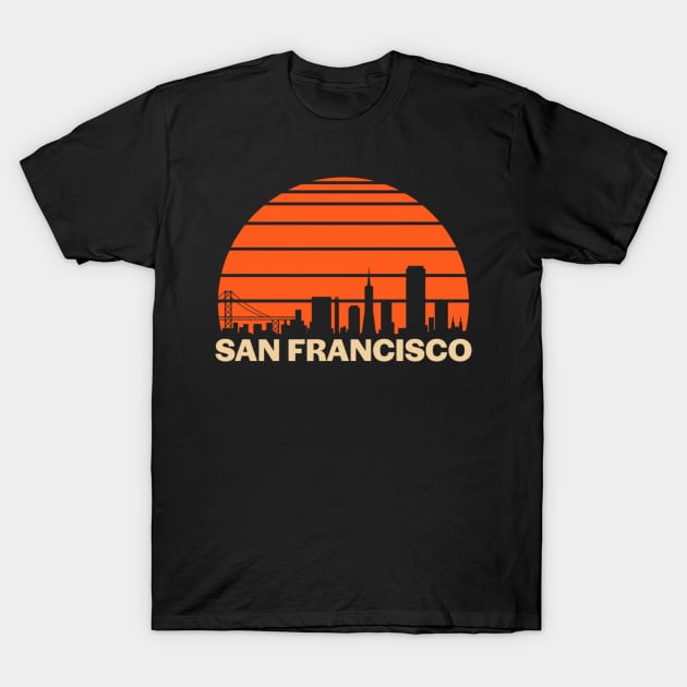 San Francisco California Skyline T-Shirt by AlfieDreamy 